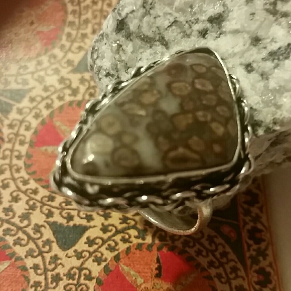 🆕️ Leopardskin Jasper 925 sterling silver ring - Picture 7 of 7